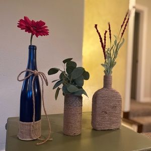 Set of Decorative bottles - various sizes